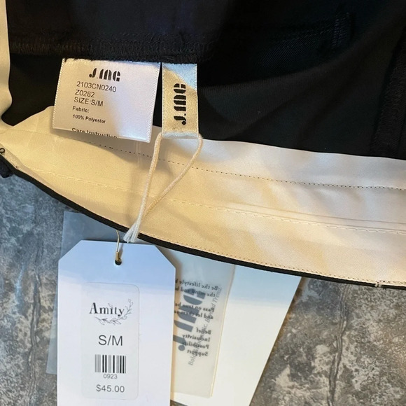 J. ING US Essentials black dress pants size S/M NWT - Picture 7 of 8